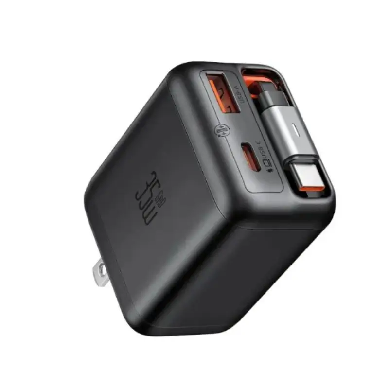 Mcdodo 35W GaN Fast Charger FreeGo Series with Built-In Cable Design Mcdodo 35W GaN Fast Charger FreeGo Series with Built-In Cable Design
